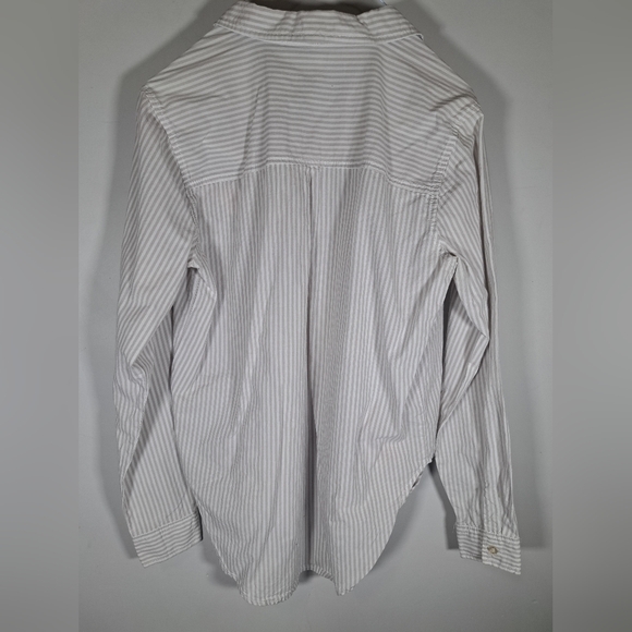 Bluenotes Button Up Striped Blouse with Embroidered Flowers XS - Picture 5 of 8